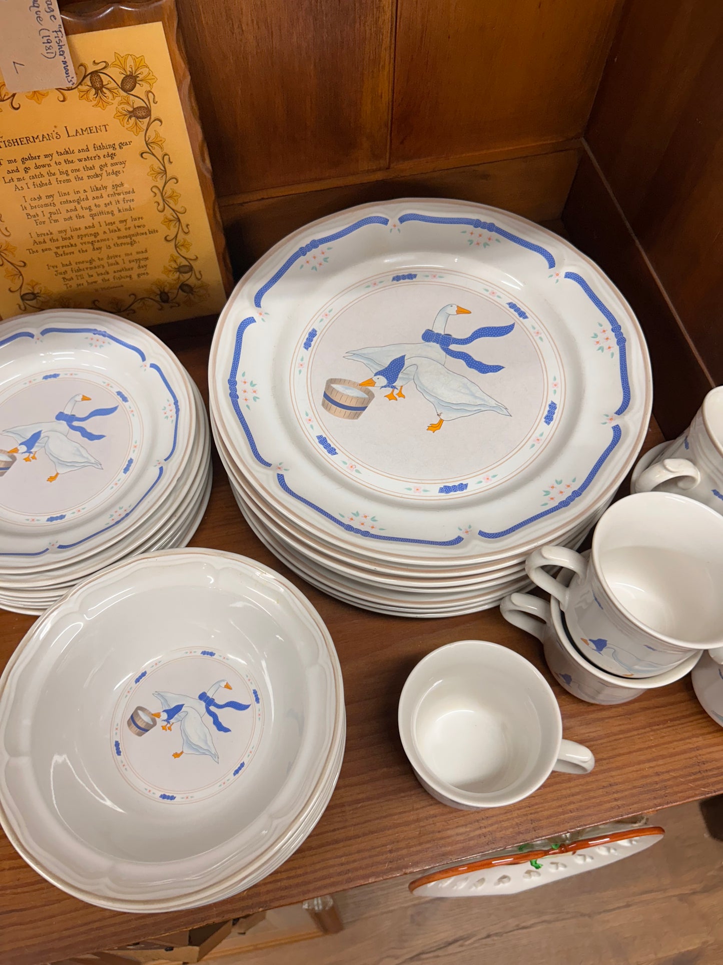 1987 Newcor Goose Dish Set - Read description