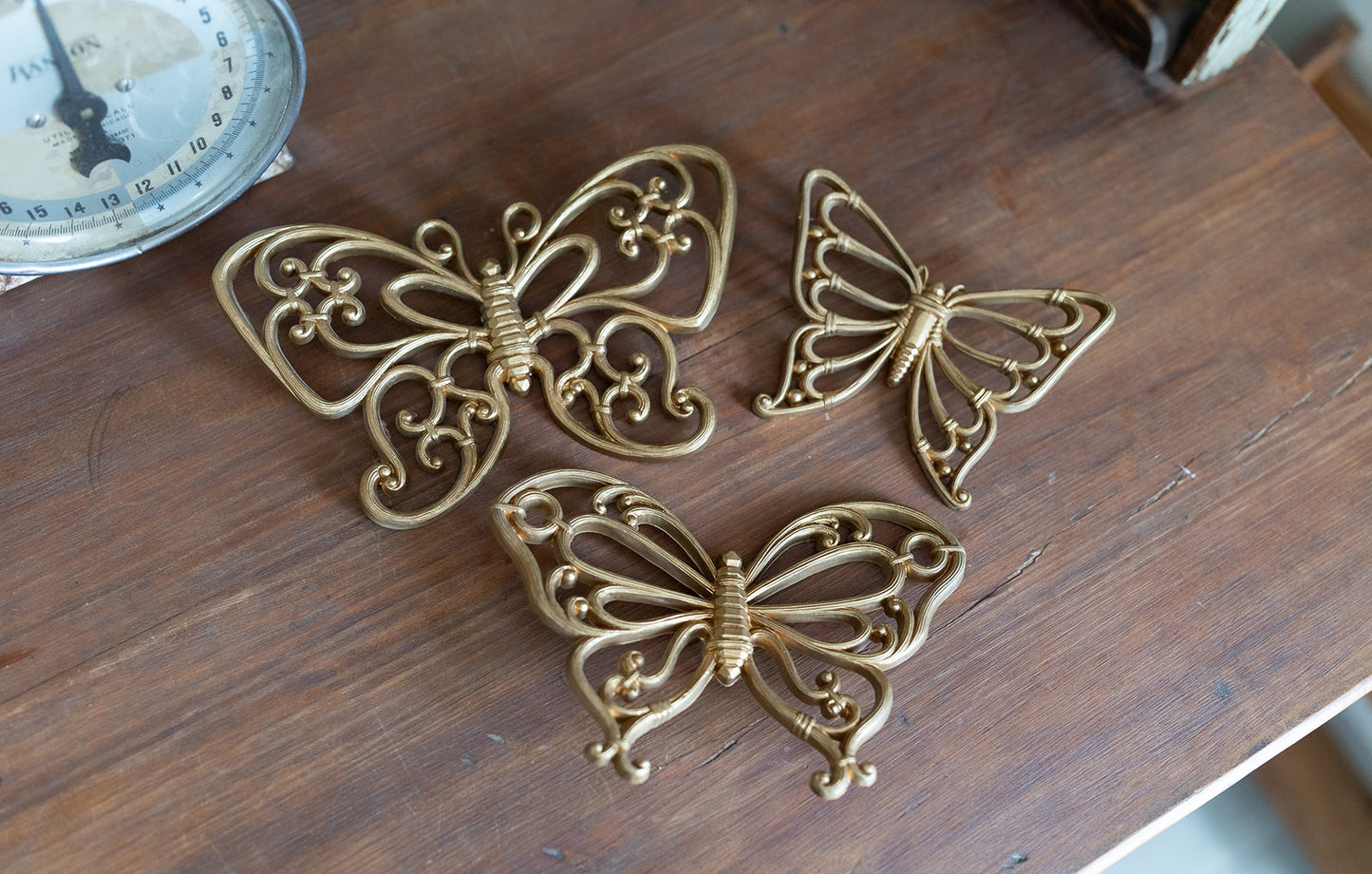 Gold Butterfly Wall Decor - 3 Piece Set