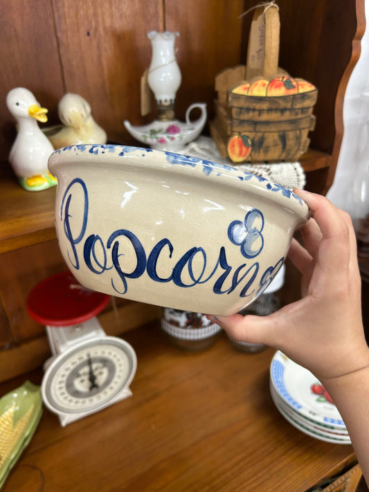Vintage Marshall Pottery Popcorn Bowl