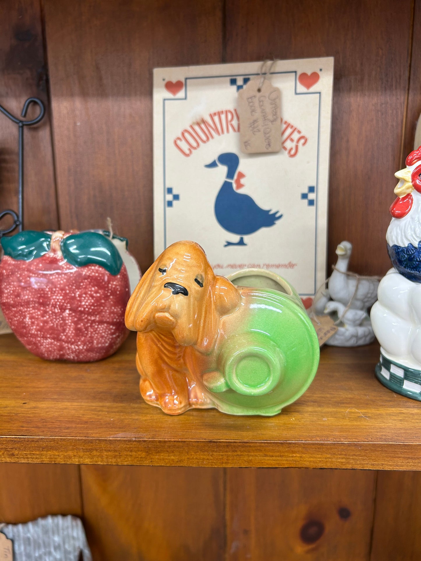 Vintage Shawnee Pottery Basset Hound Planter