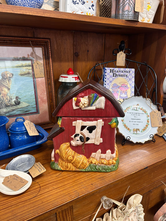 Vintage Barn Cookie Jar