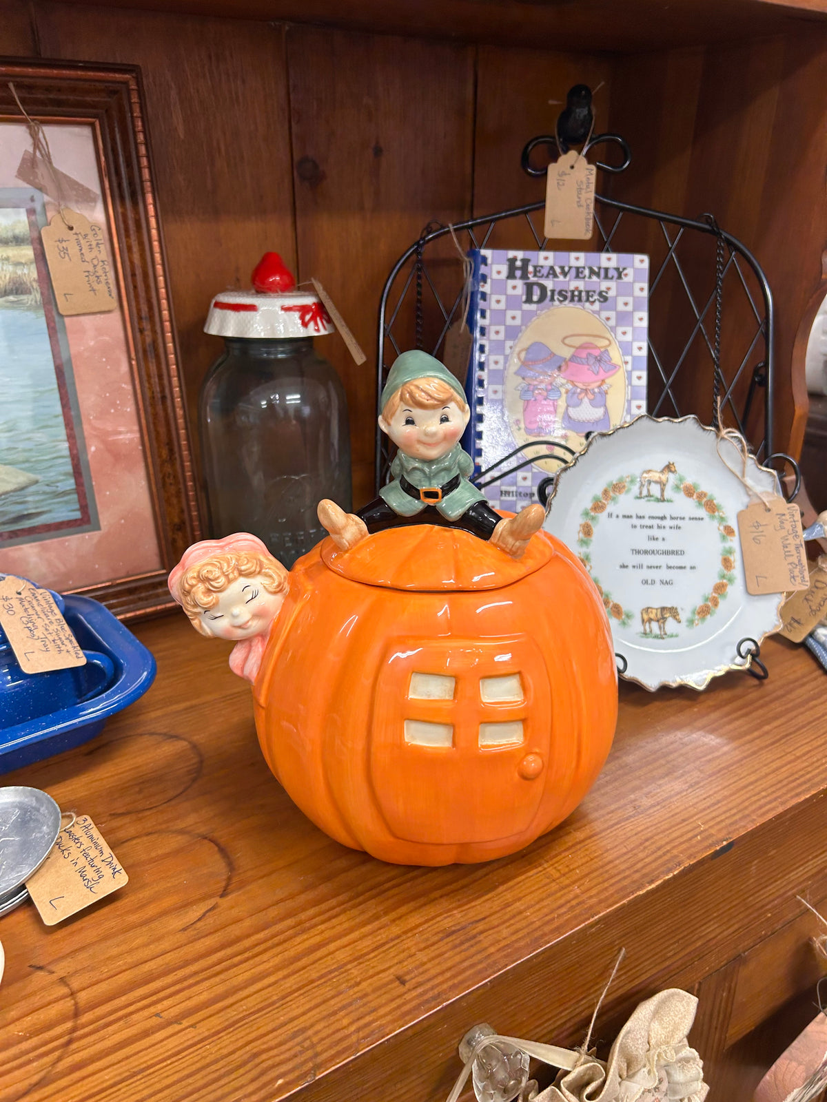 1998 Peter Pan Pumpkin Cookie Jar
