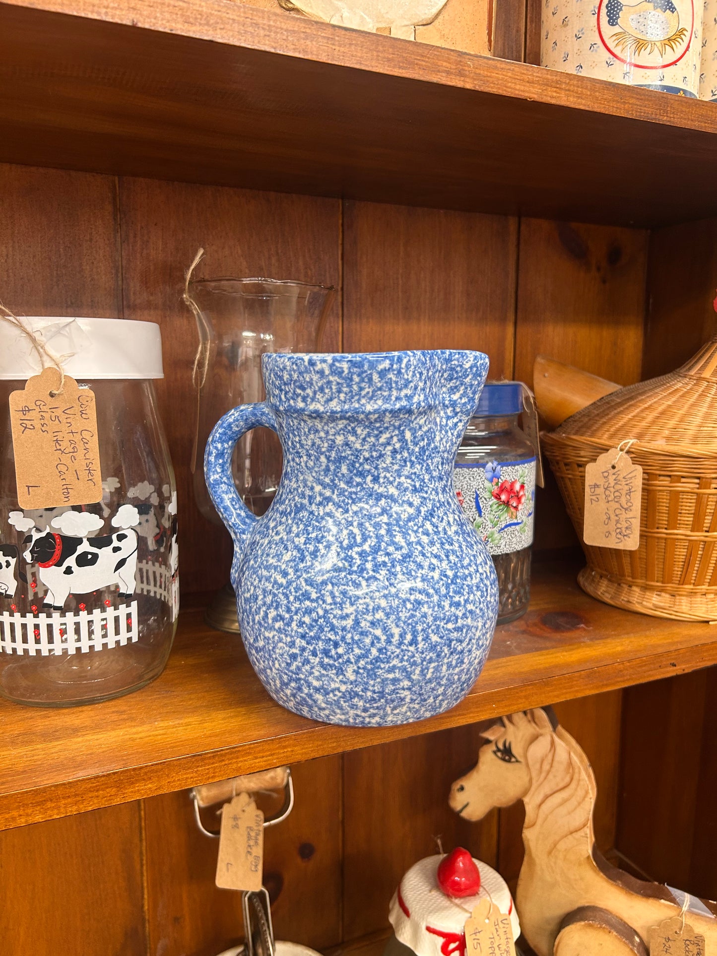 Vintage Spongeware Pitcher