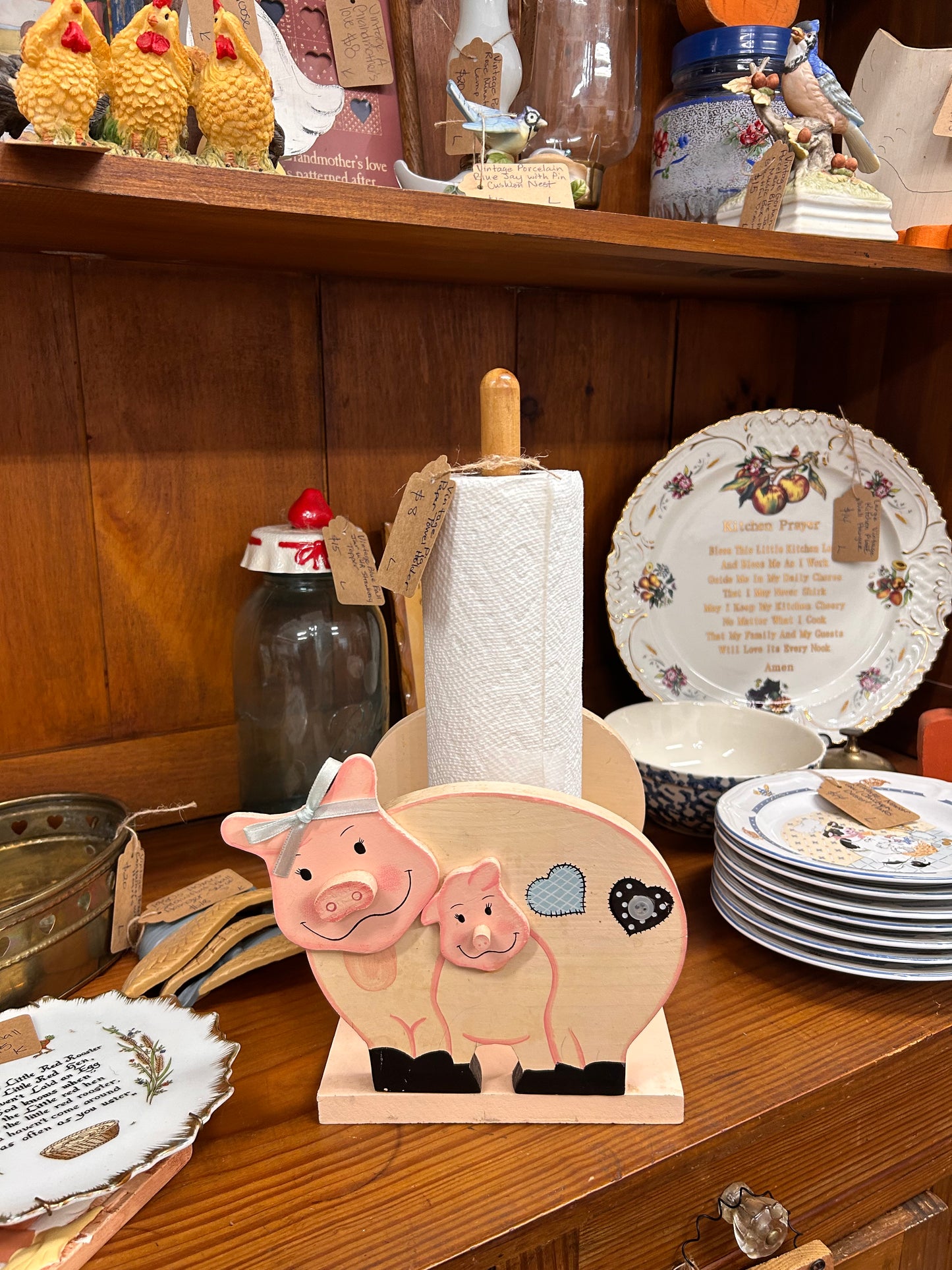 Vintage Pig Paper Towel Holder