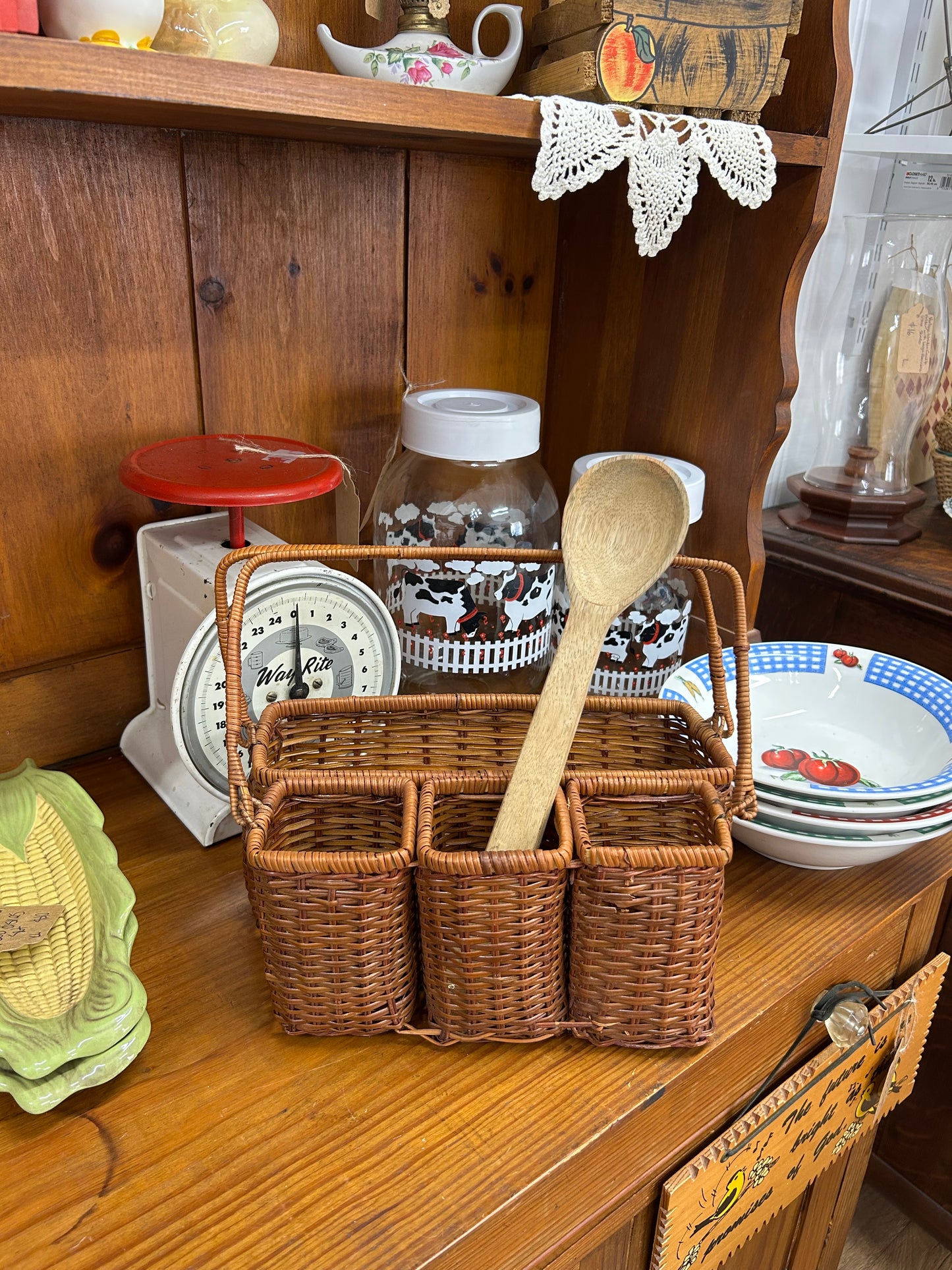 Vintage Wicker Caddy