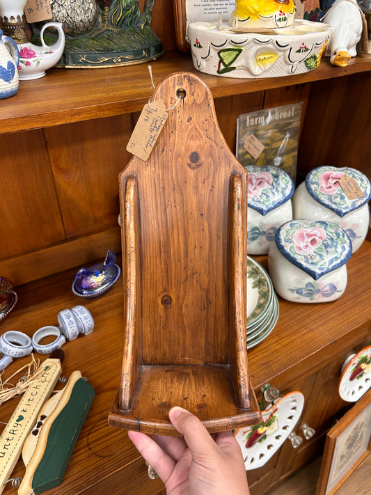 Vintage Wood Candle Holder/Shelf