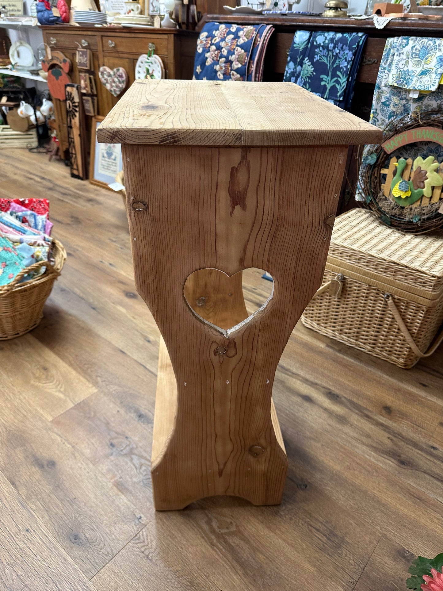 Vintage Wooden Heart Table