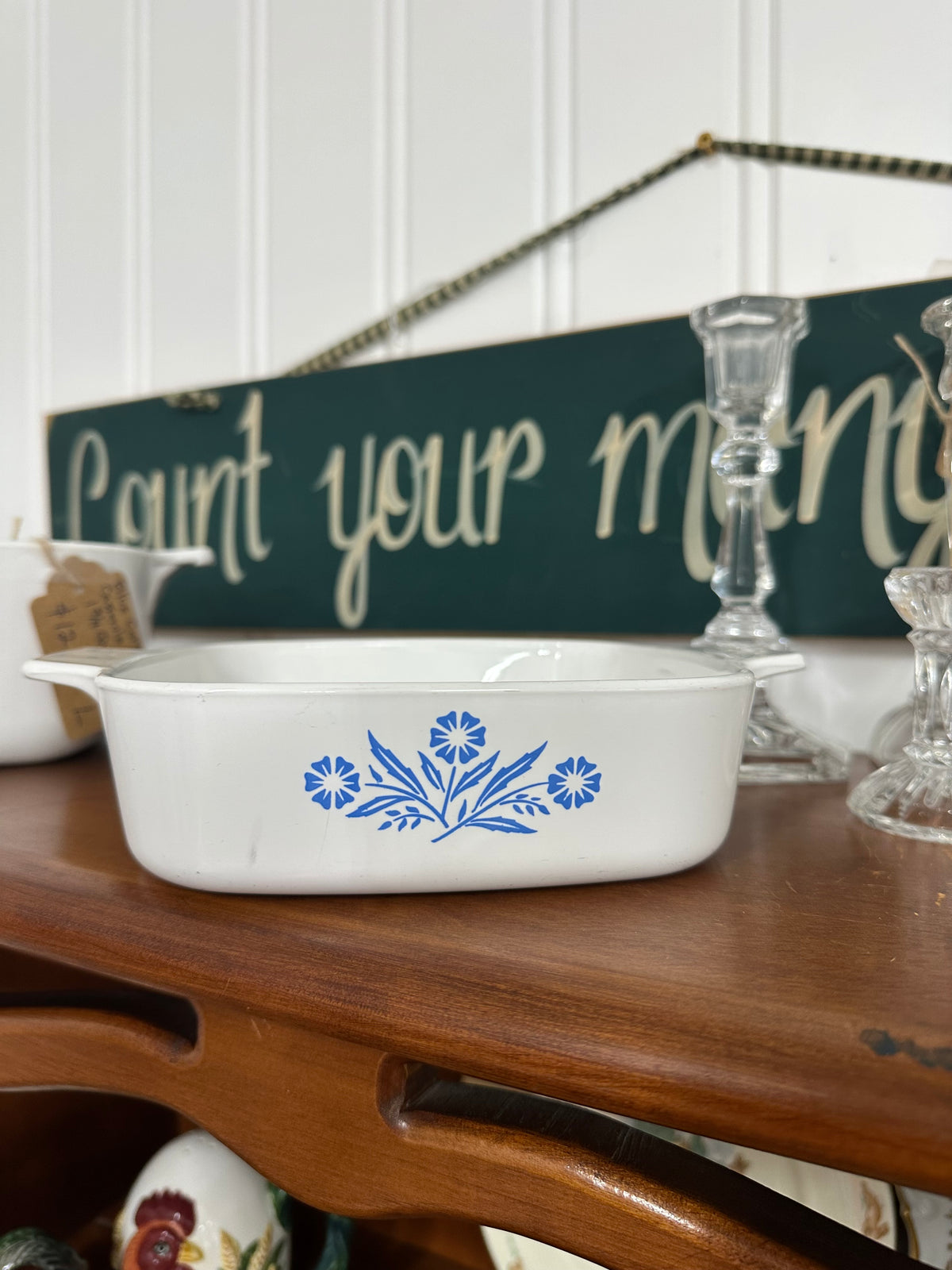 Blue Cornflower Casserole Dish - 1 Quart