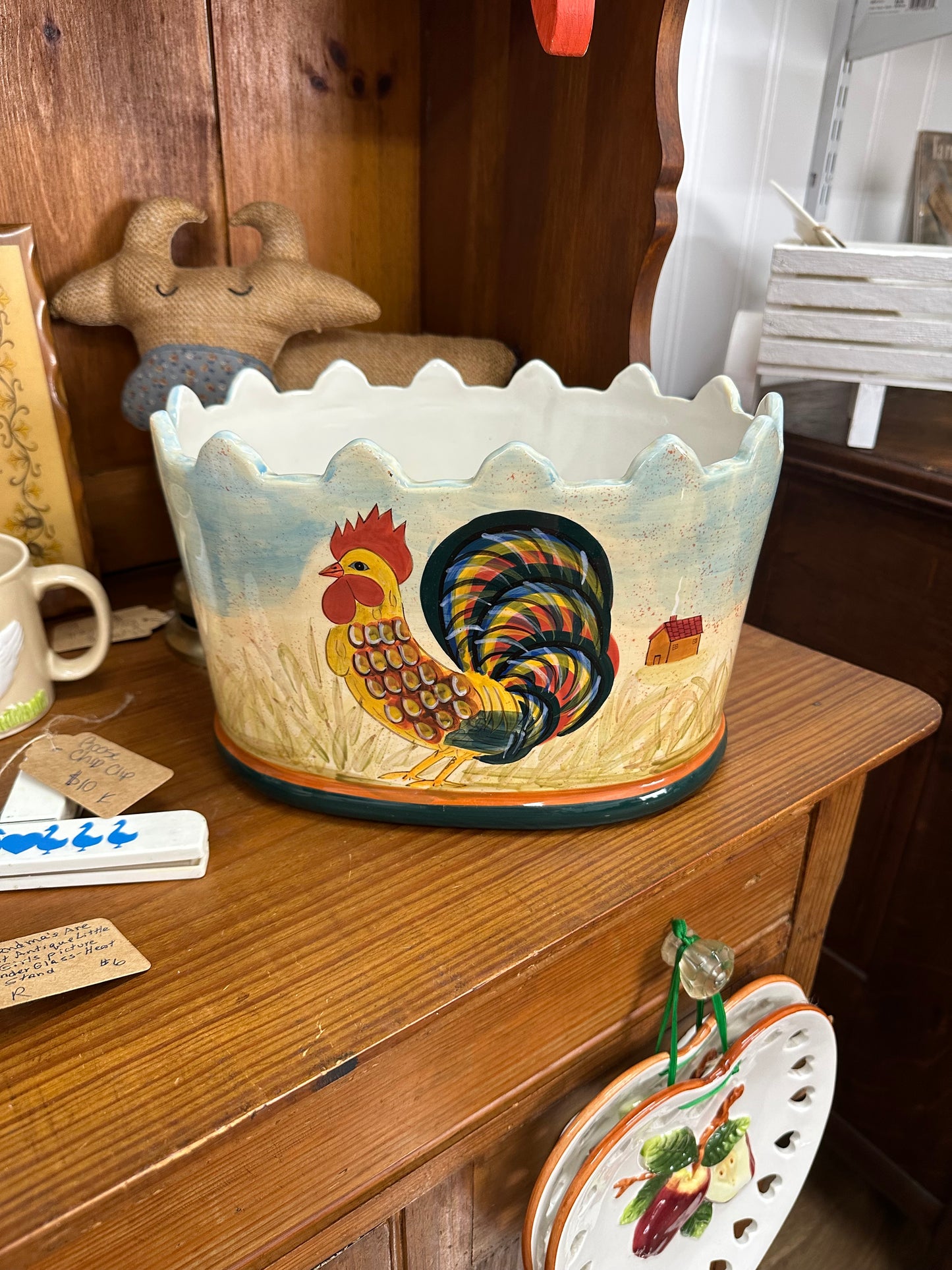 Vintage Rooster Planter - Local Pickup Only