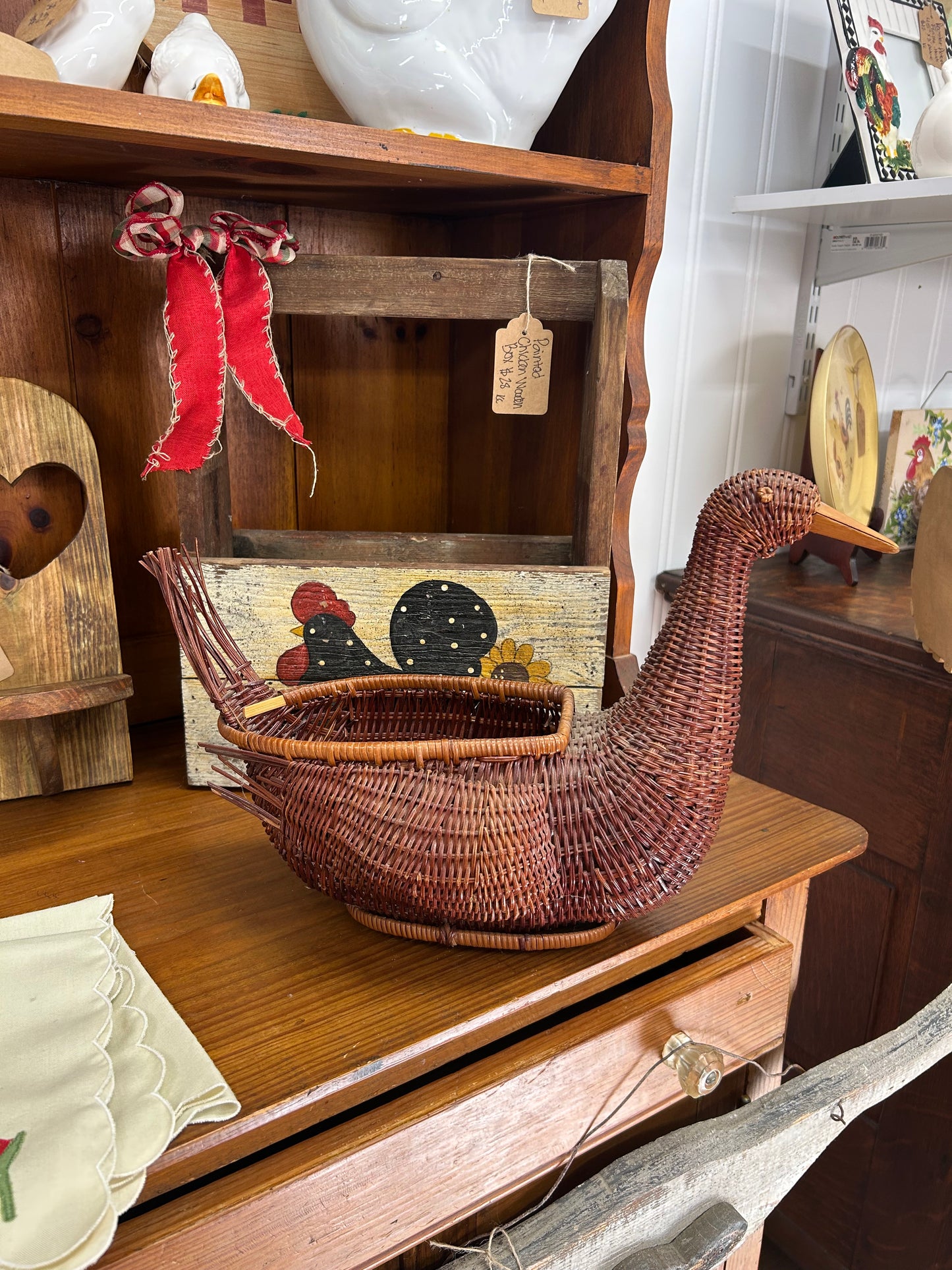 Vintage Wicker Duck Basket - Pick Up Only