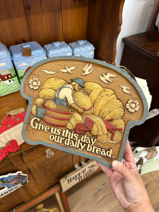 Vintage “Give Us This Day” Wall Decor