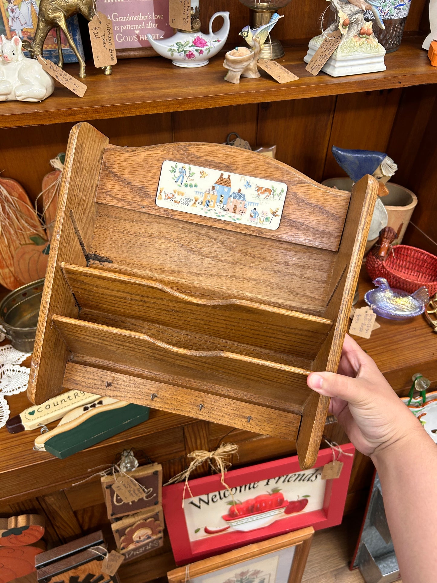 Vintage Heartland Letter Holder - As Is
