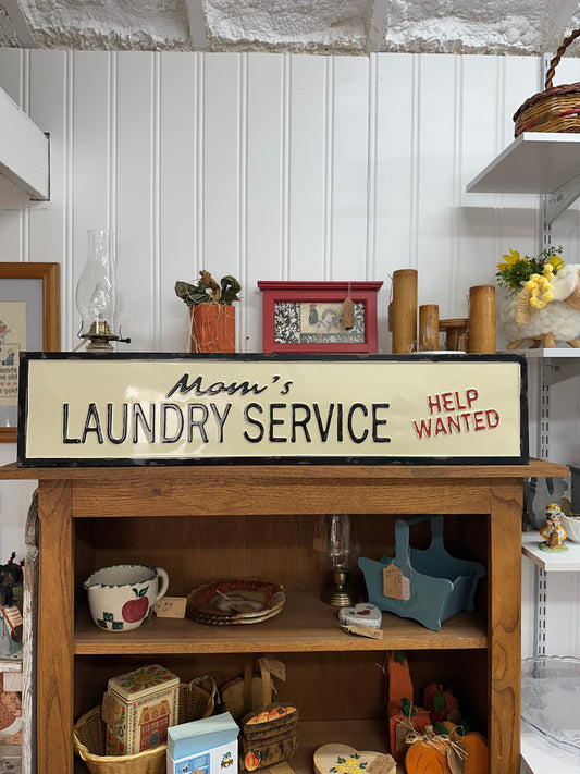 Large Mom’s Laundry Service Metal Sign - Local Pickup Only