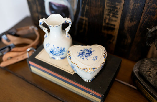 Trinket Box + Small Vase Set