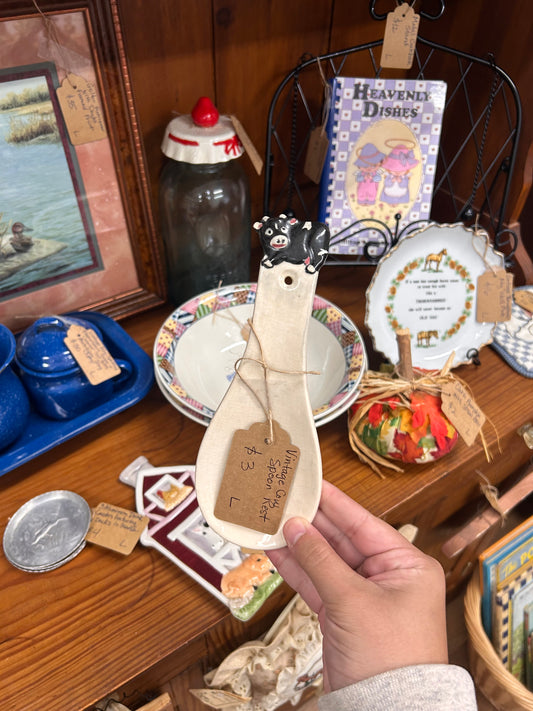 Vintage Cow Spoon Rest