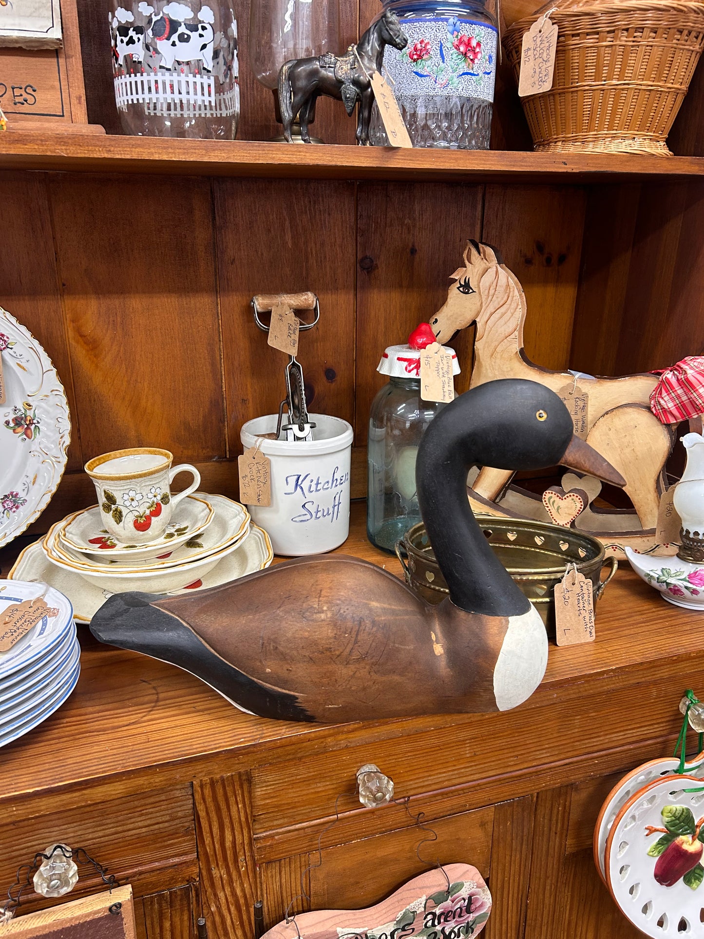 Vintage Large Wooden Canadian Goose