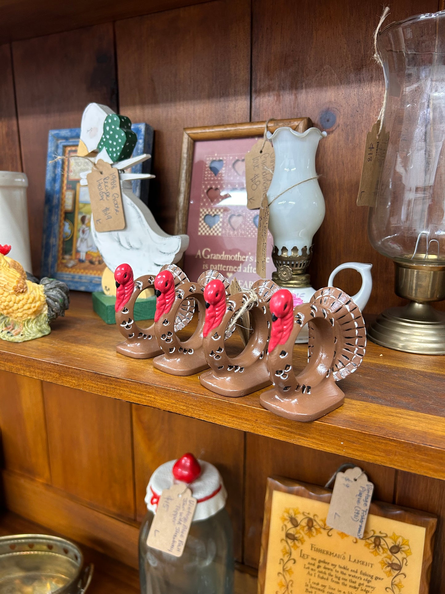 Vintage Turkey Napkin Rings
