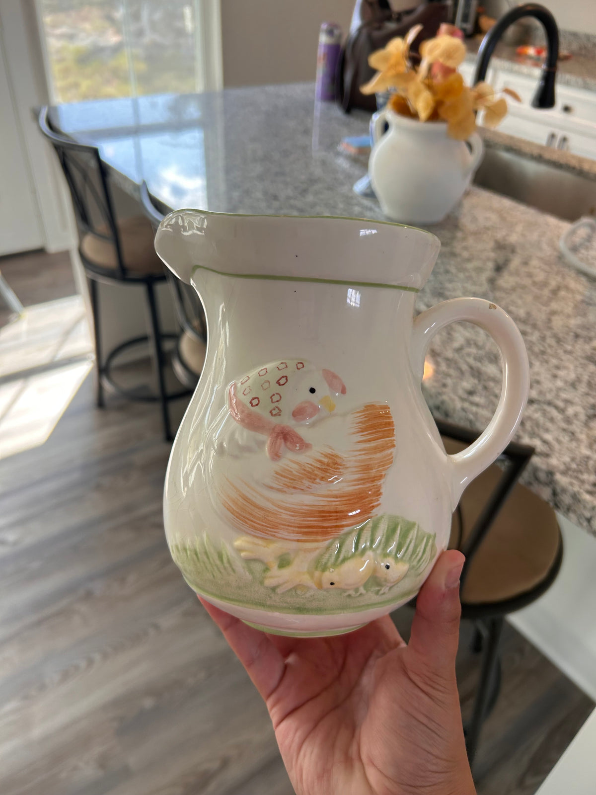 Vintage Chicken Pitcher - As Is