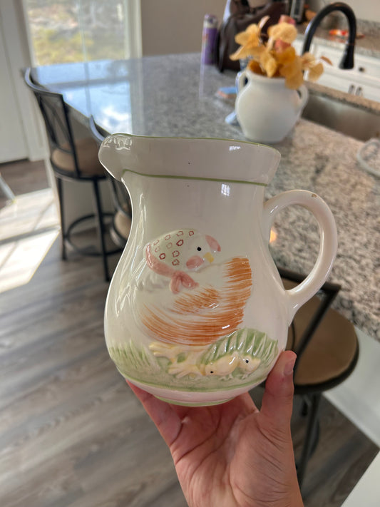 Vintage Chicken Pitcher - As Is