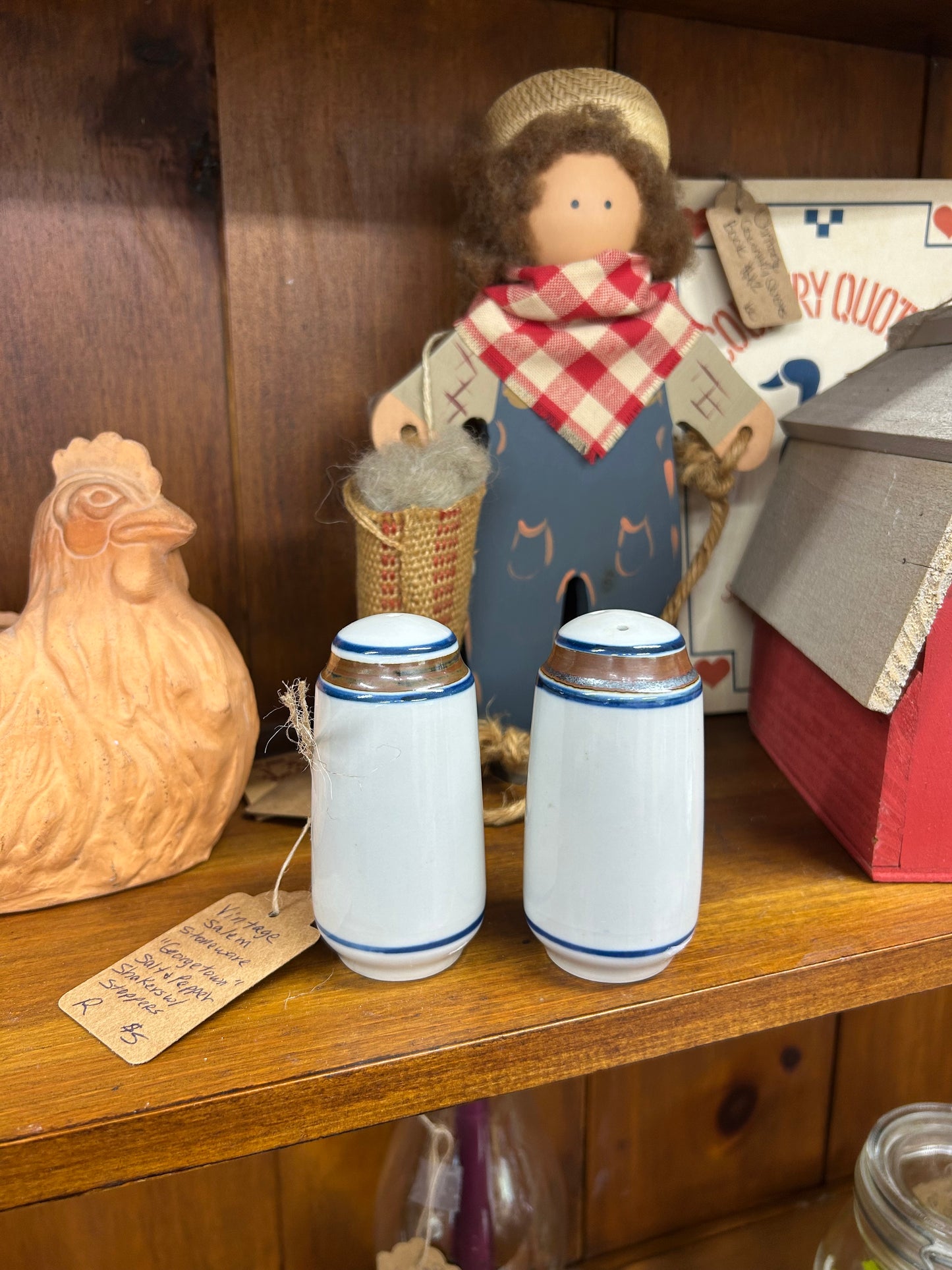 Vintage Salt & Pepper Shakers W/ Stoppers