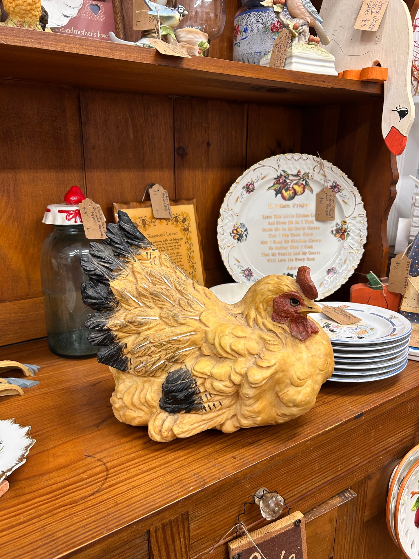 Large Chicken Figurine