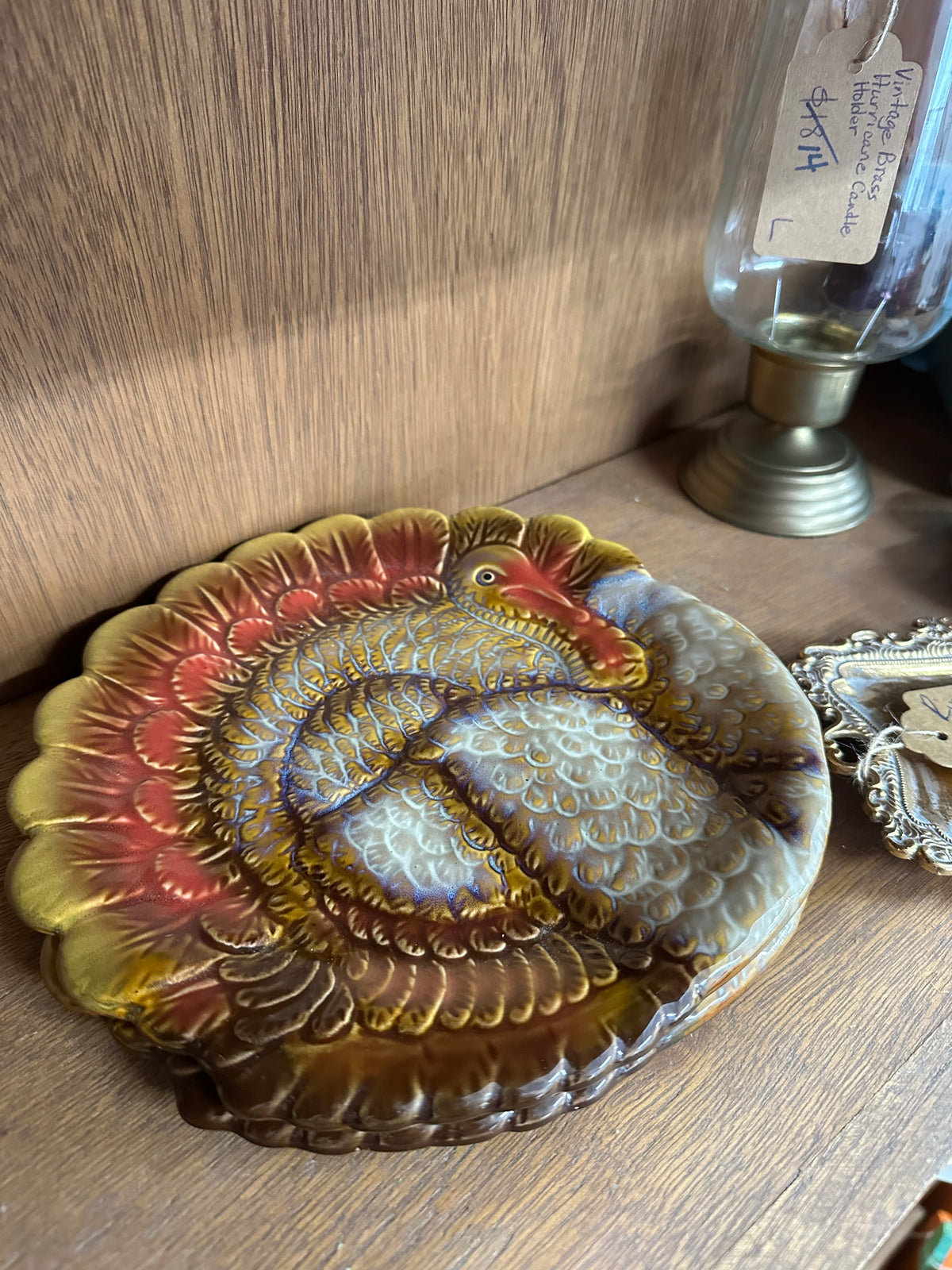 Set Of Two Turkey Plates