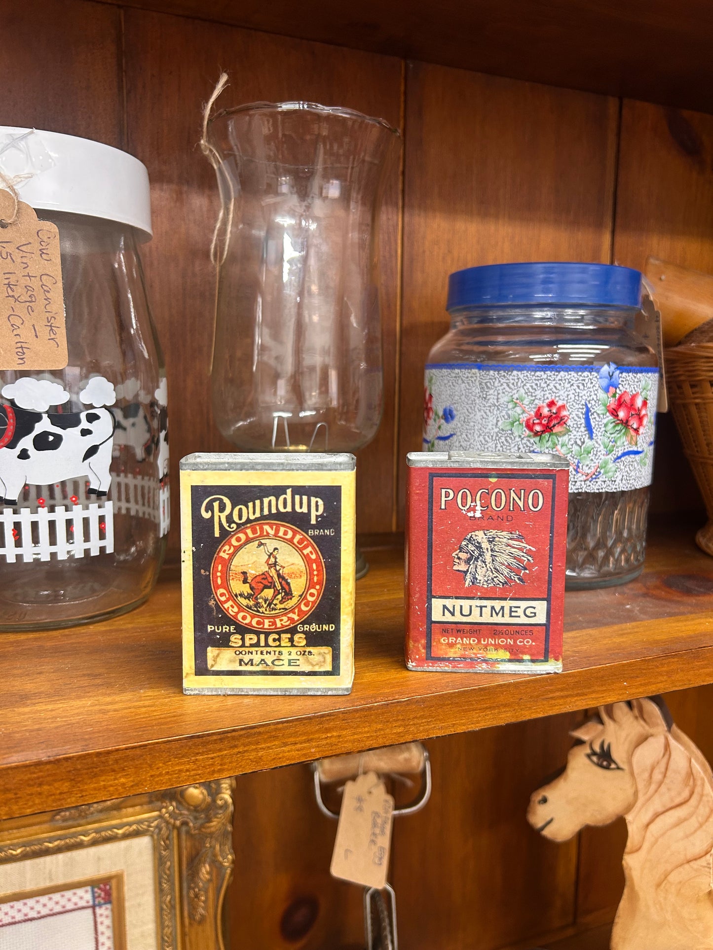 Vintage Tin Spice Can Replicas - Set Of 2