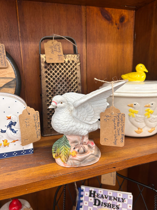 Vintage Royal Crown Bisque Porcelain Dove