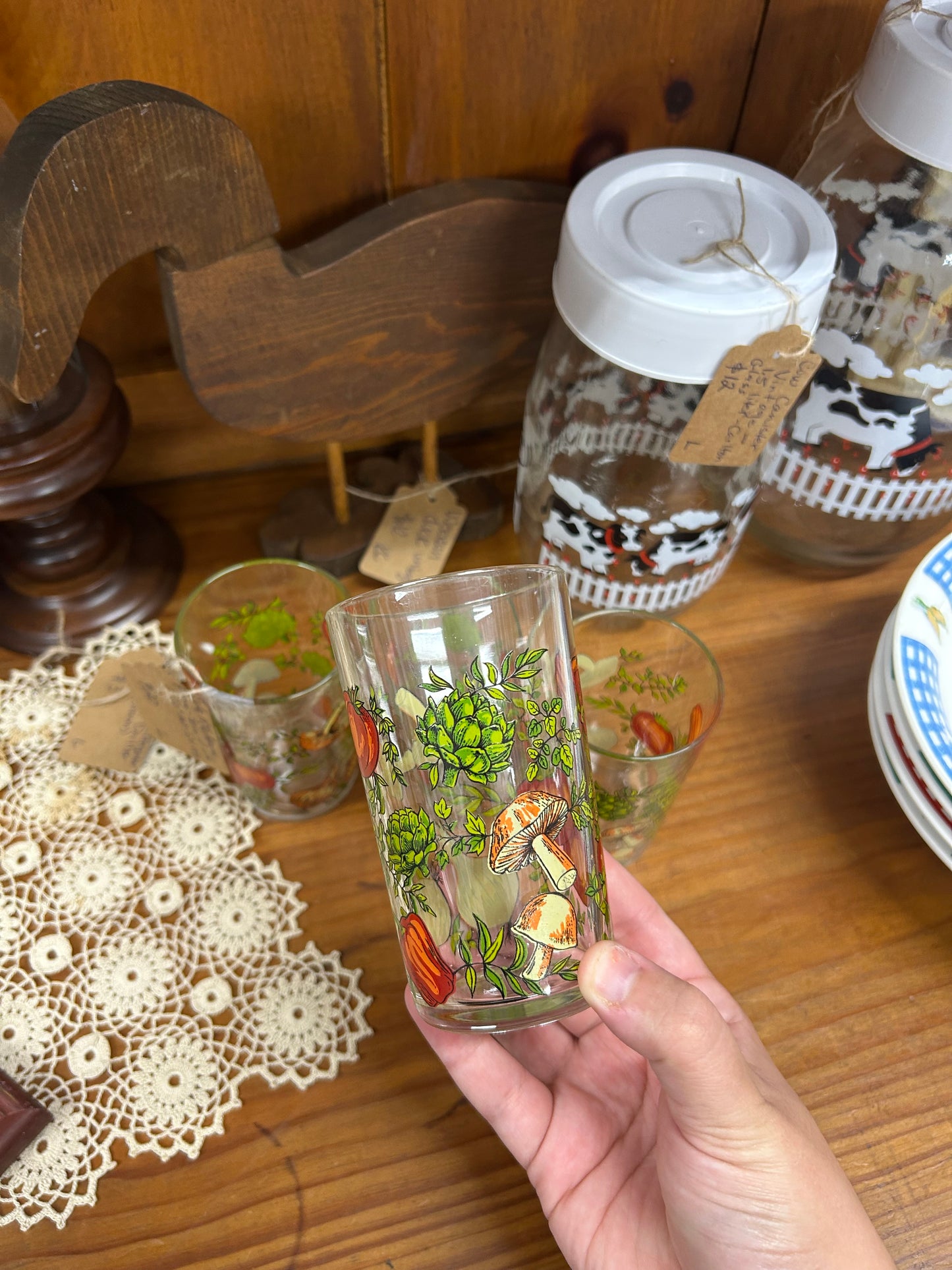 Vintage 1970s Arcoroc France Spice Of Life 4.5” tall - Set Of 4