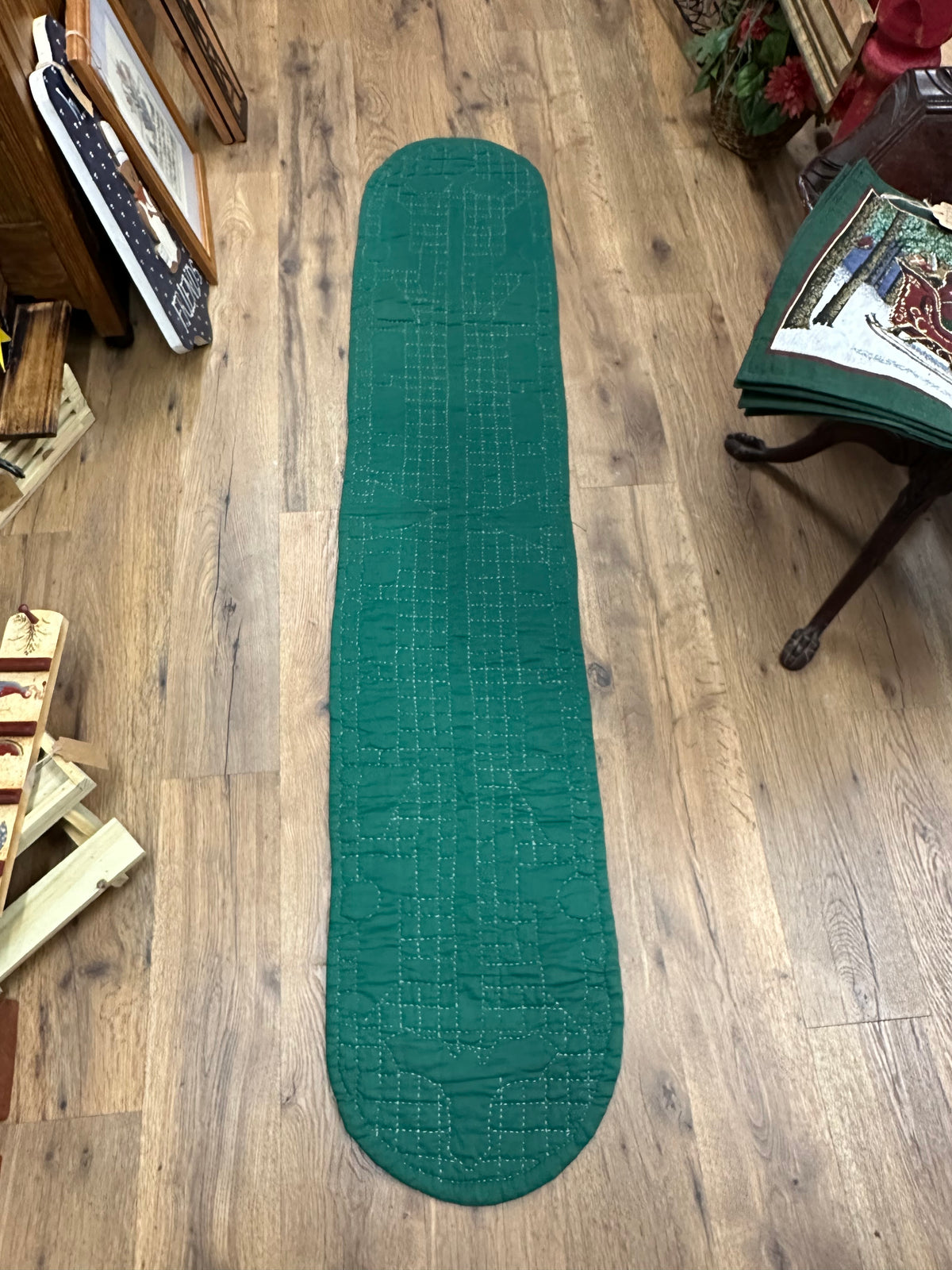 Vintage Quilted Christmas Table Runner - As Is