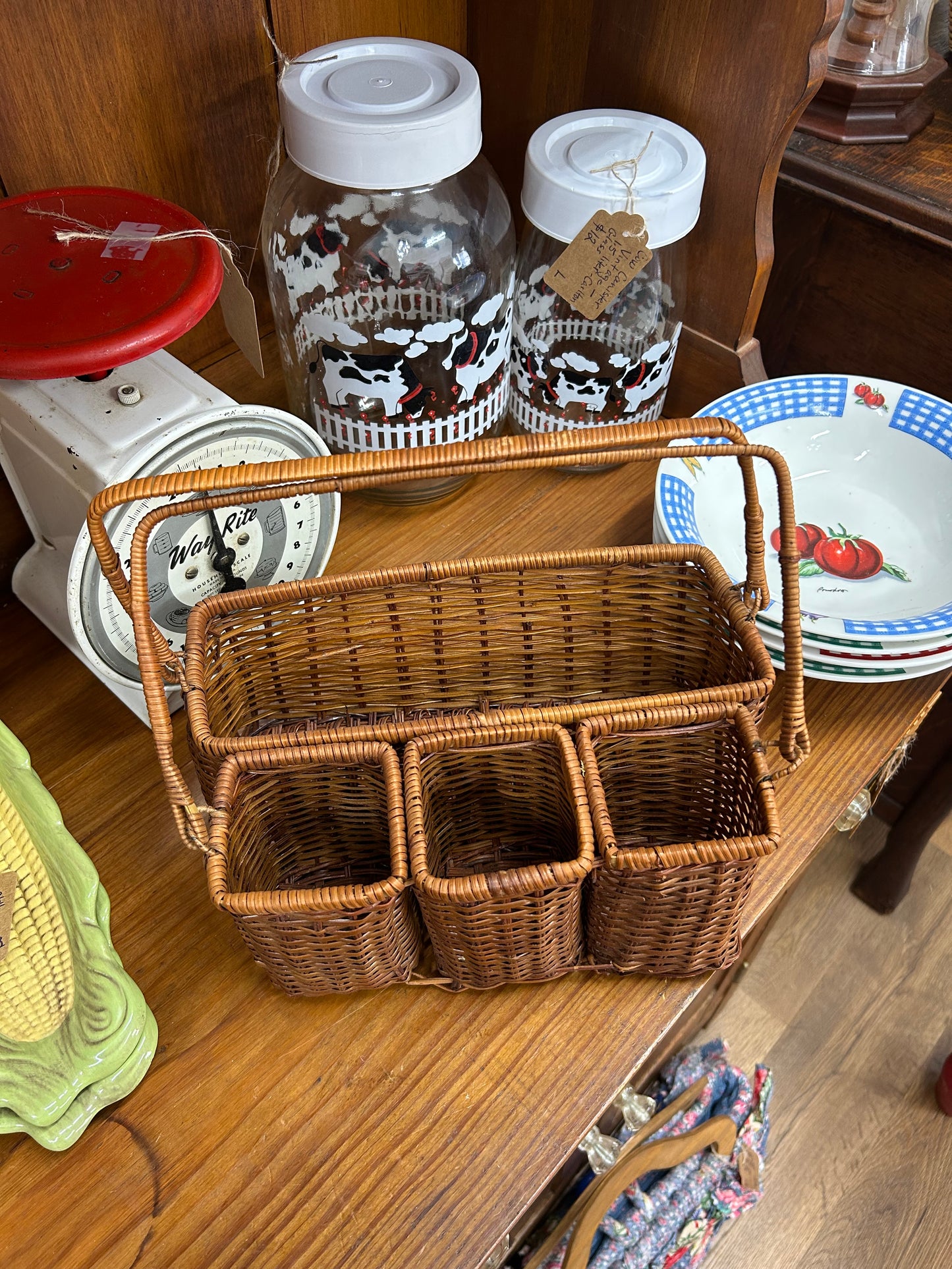 Vintage Wicker Caddy