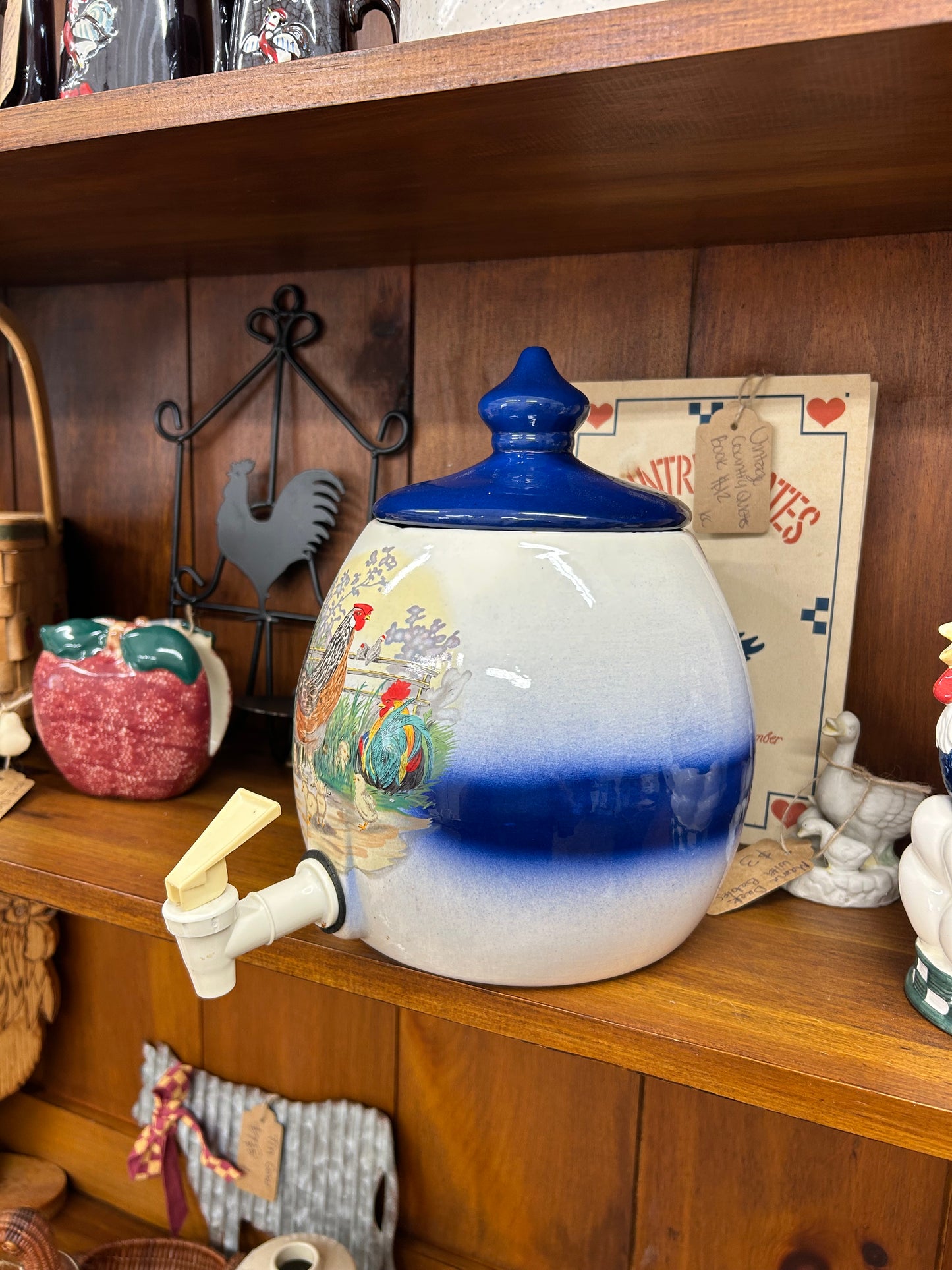 Vintage Rooster Drink Dispenser