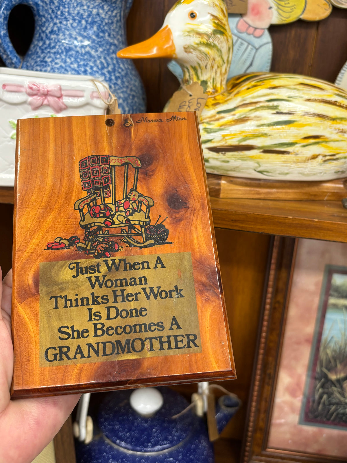 Women’s Work Is Done Plaque
