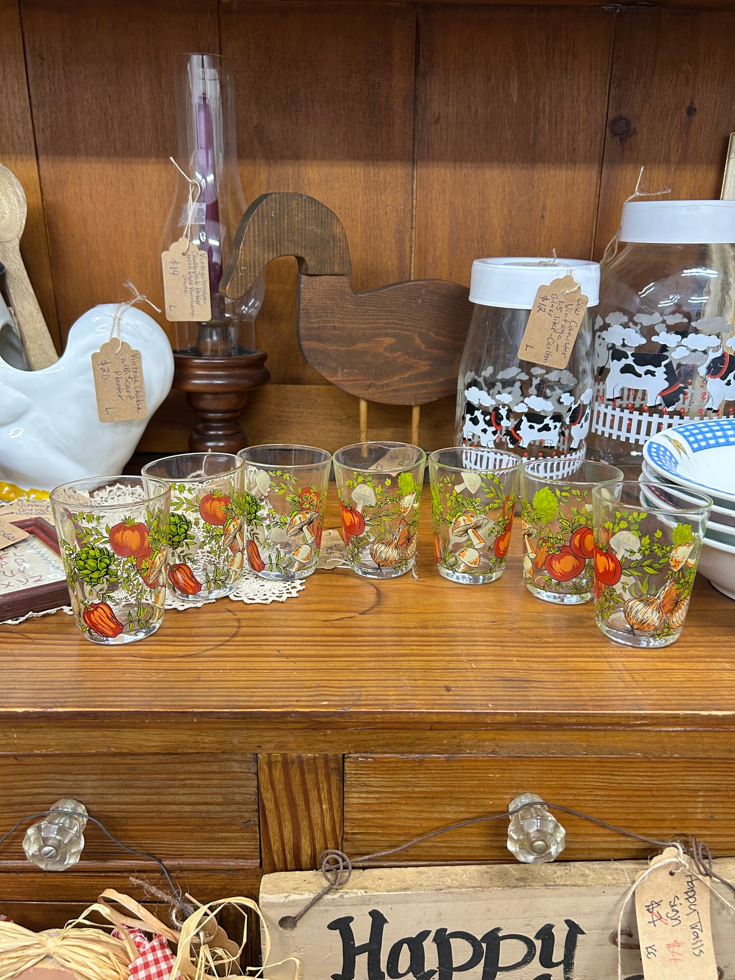 Vintage 1970s Arcoroc France - Spice Of Life - 3.5” tall - Set Of 7