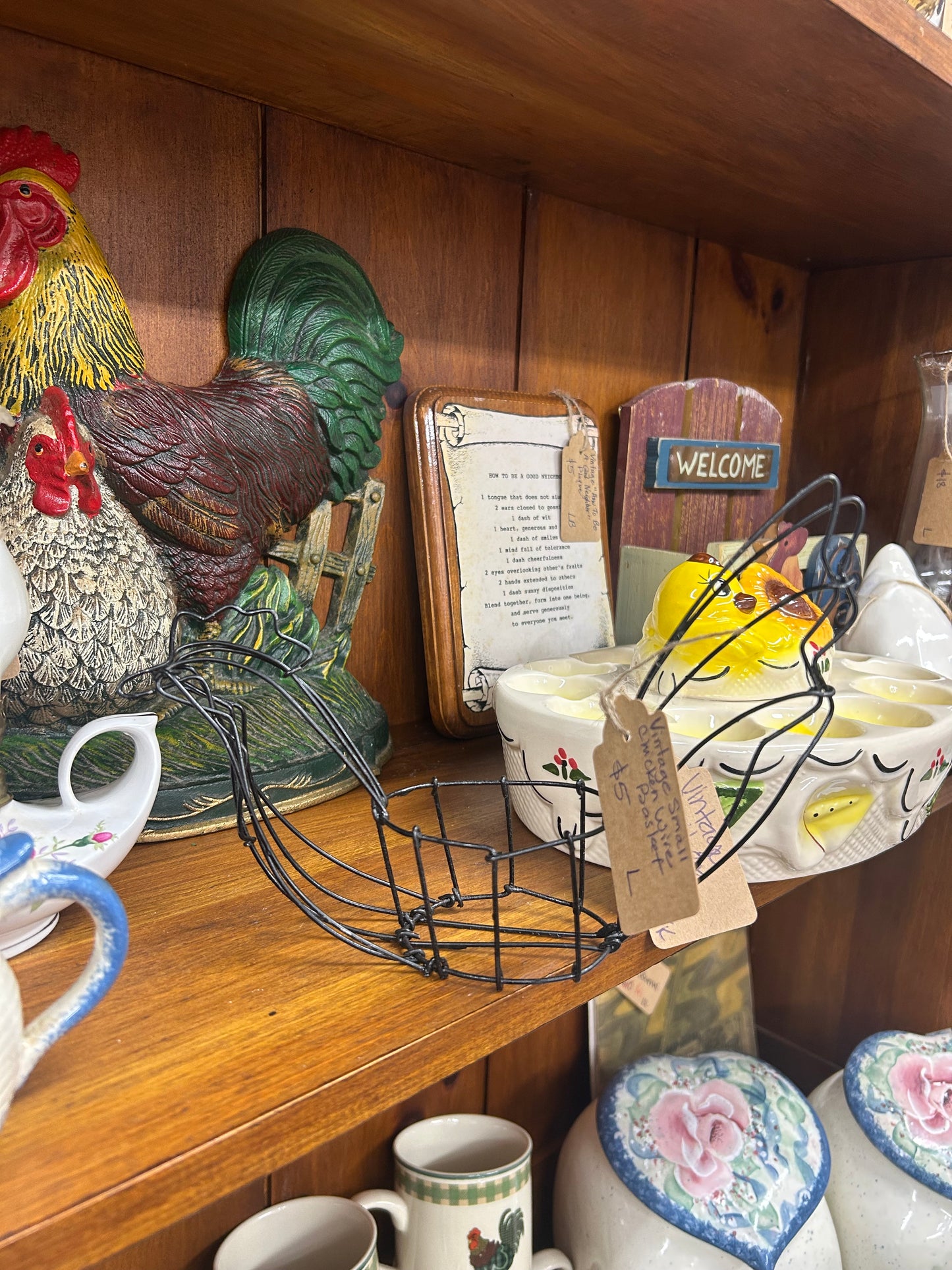Vintage Small Chicken Wire Basket
