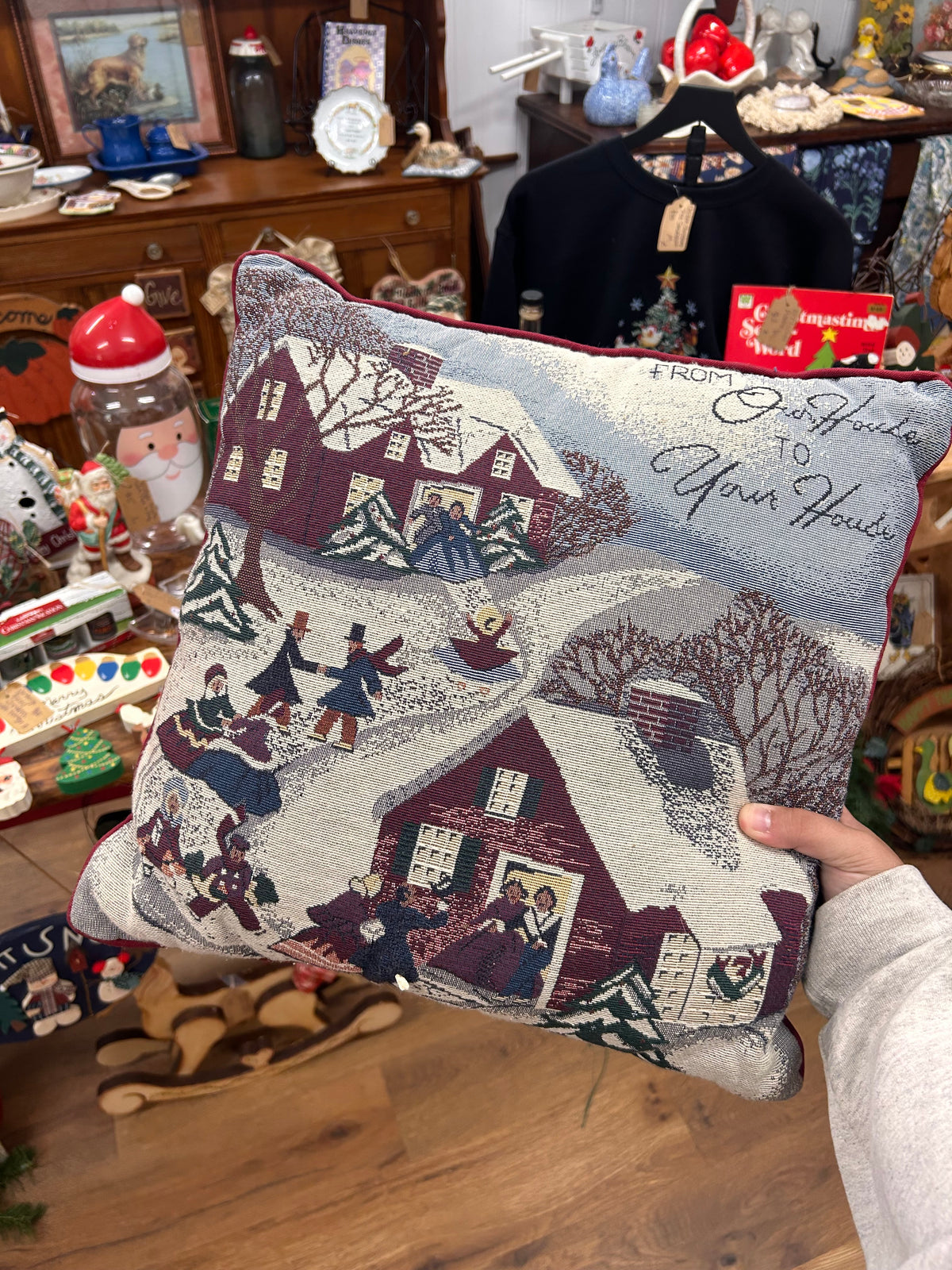 Set Of 2 Christmas Pillows - Haven’t Tried To Remove Small Stains