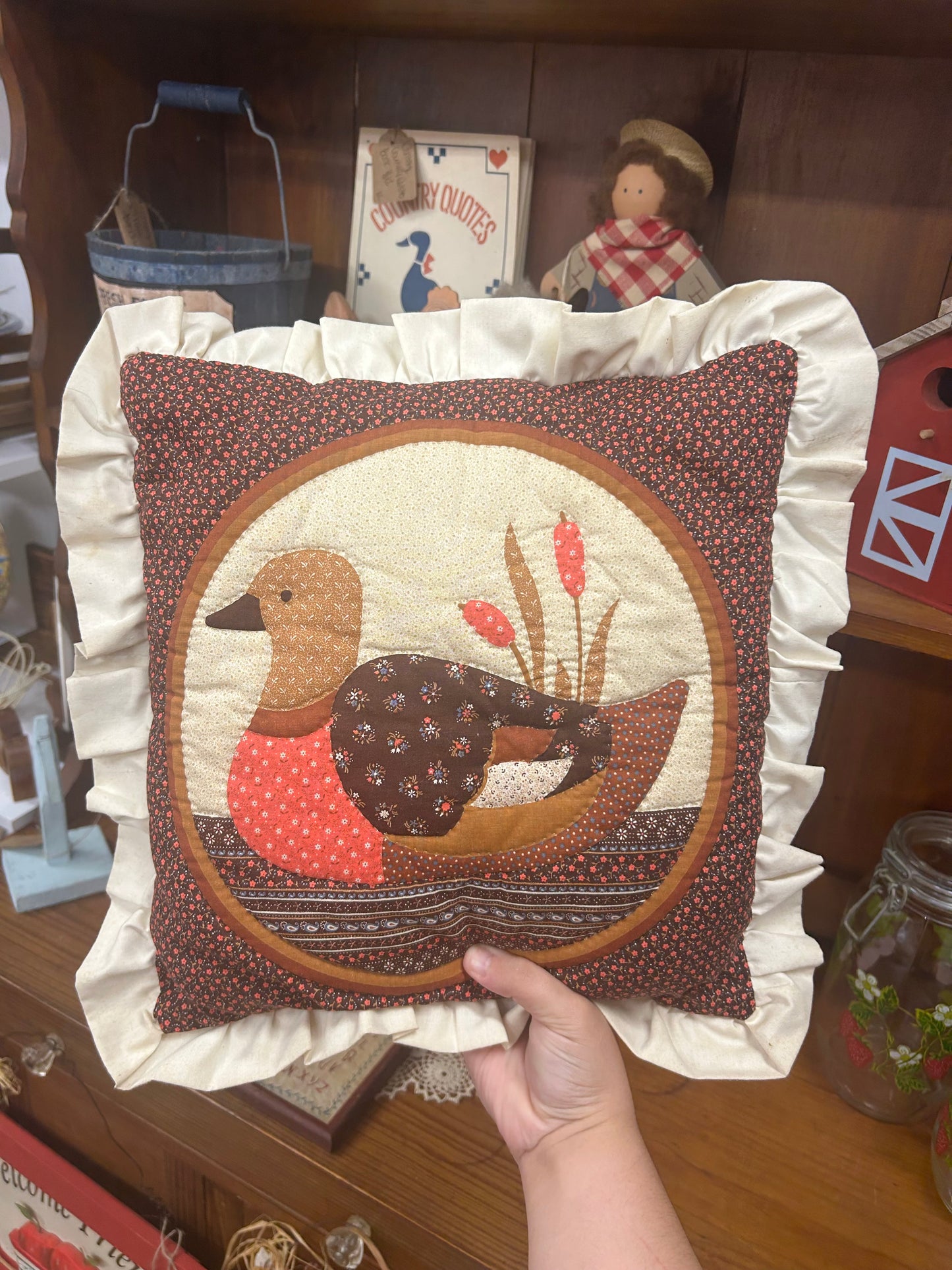 Vintage Duck Pillow - As Is