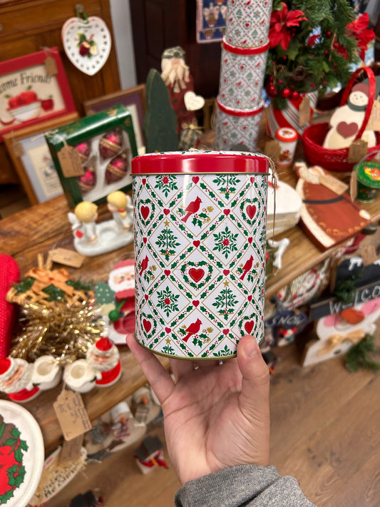 Set Of 2 Christmas Canisters - Bottom & Middle