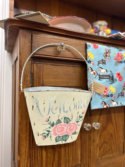 Metal Welcome Basket