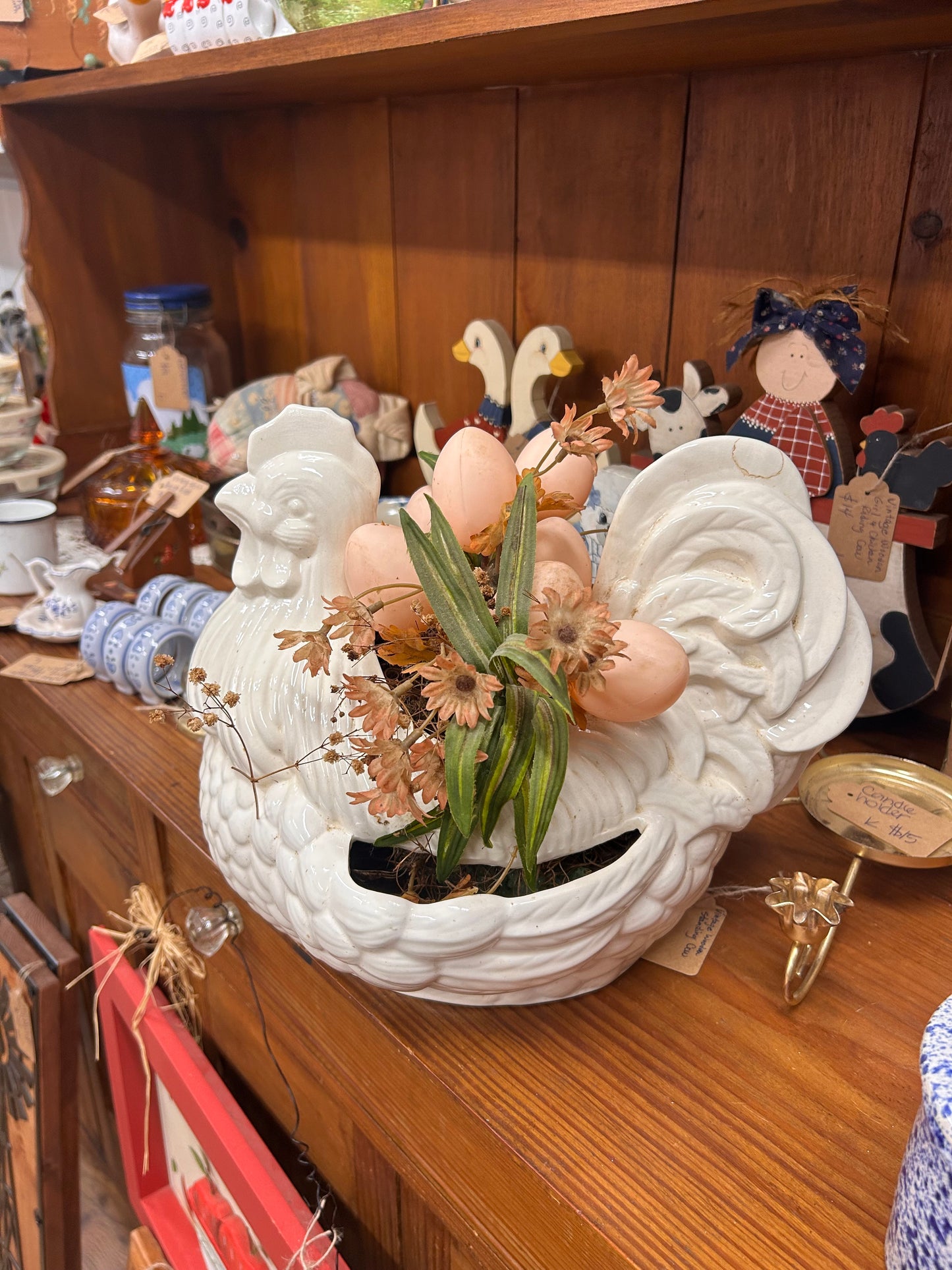 Vintage Rooster Planter - As Is