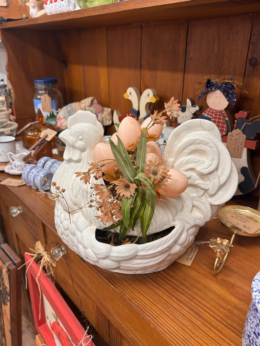 Vintage Rooster Planter - As Is