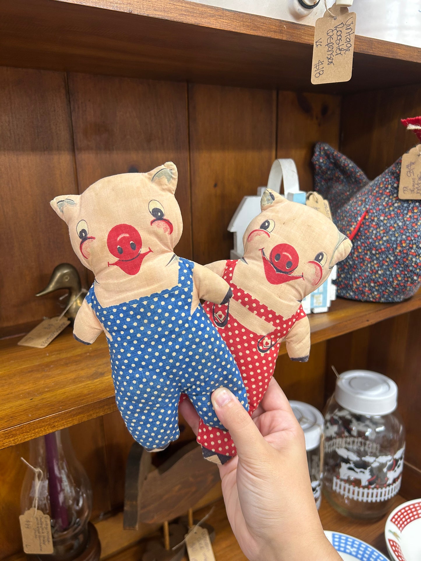 Vintage Stuffed Pigs