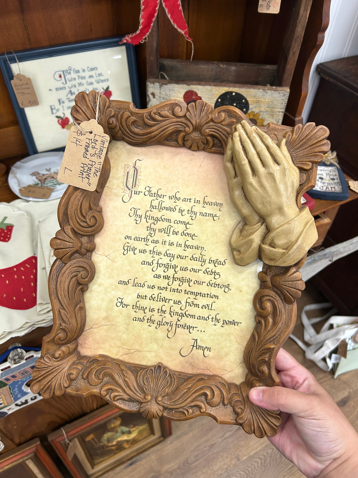 Vintage “The Lord’s Prayer” Framed Print