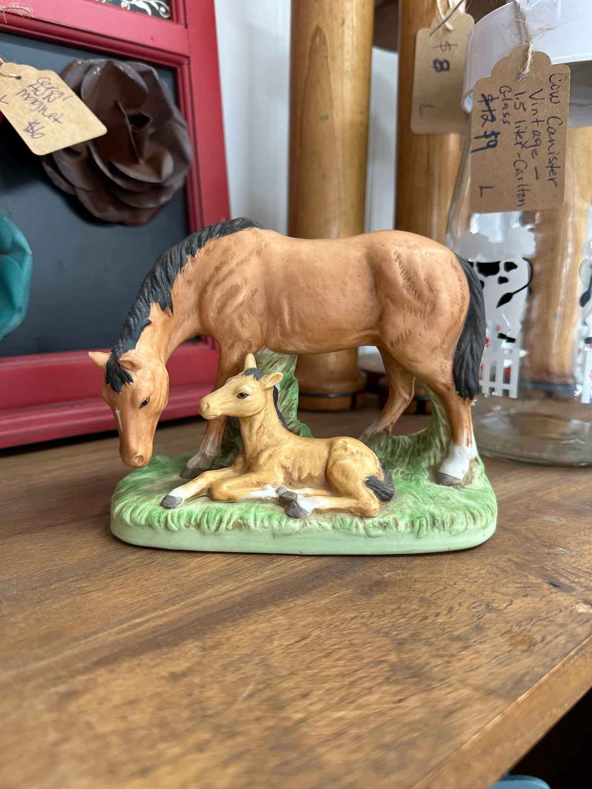 Vintage HOMCO Mare & Foal - Small Chip On Mare’s Ear