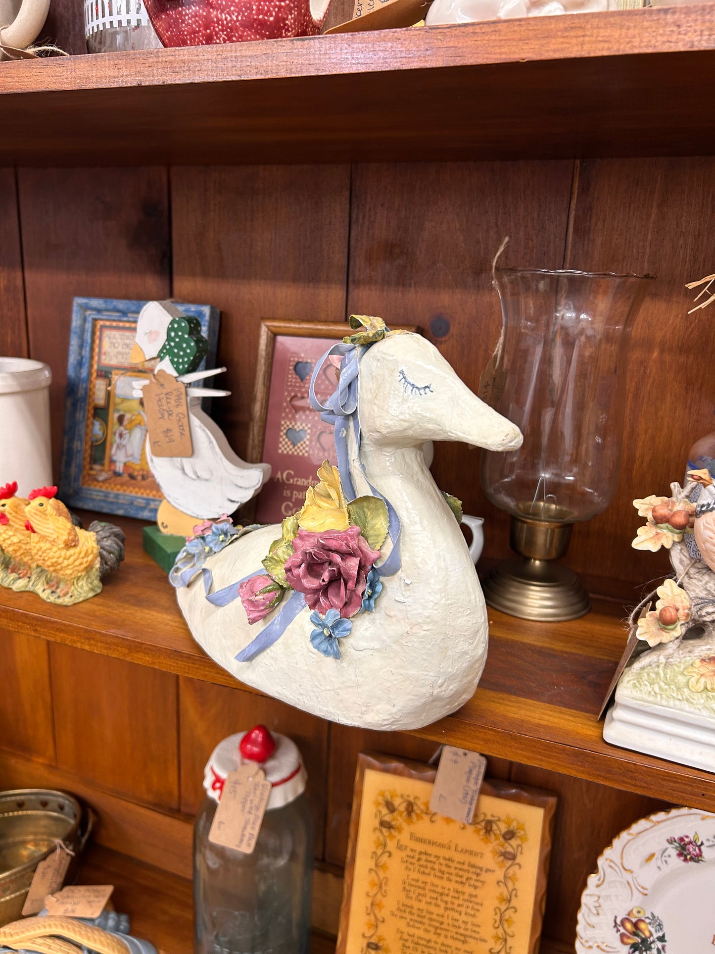 Vintage Goose With Florals