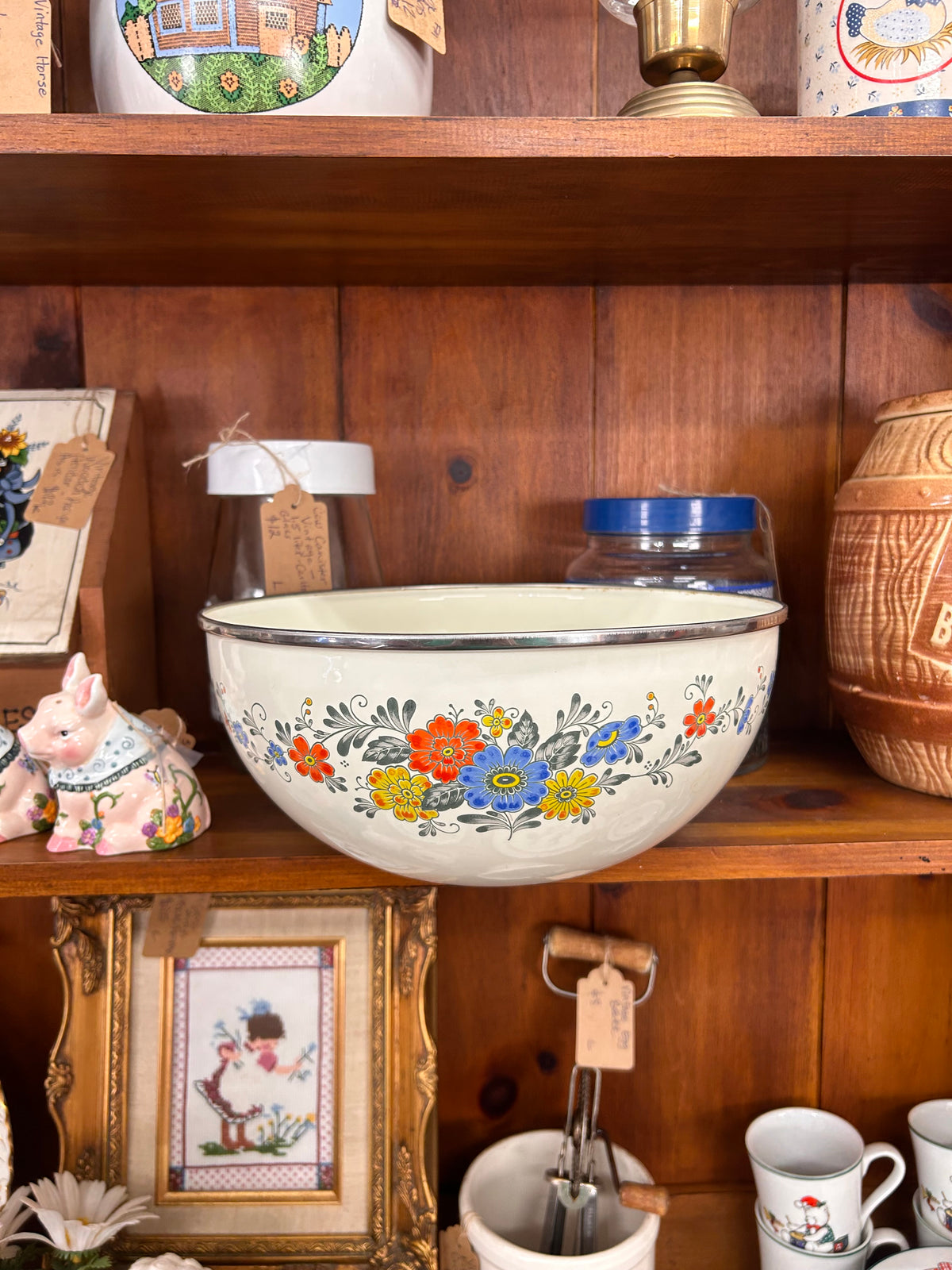 Vintage Kobe Kitchen Enamel Mixing Bowl