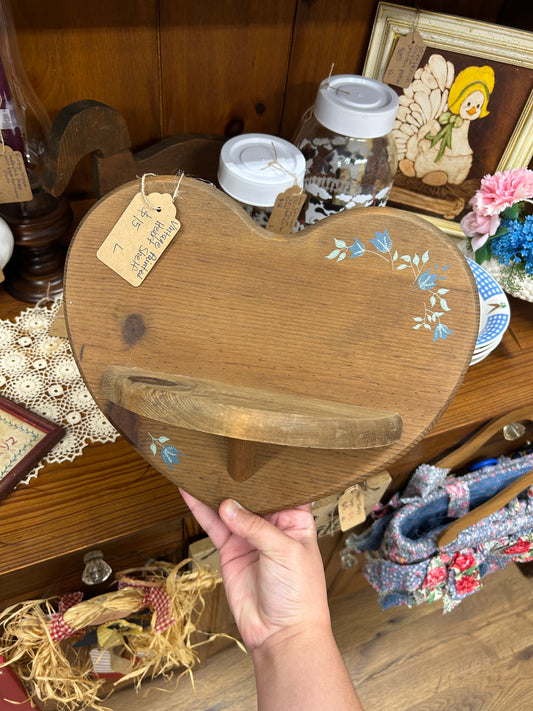 Vintage Painted Heart Shelf