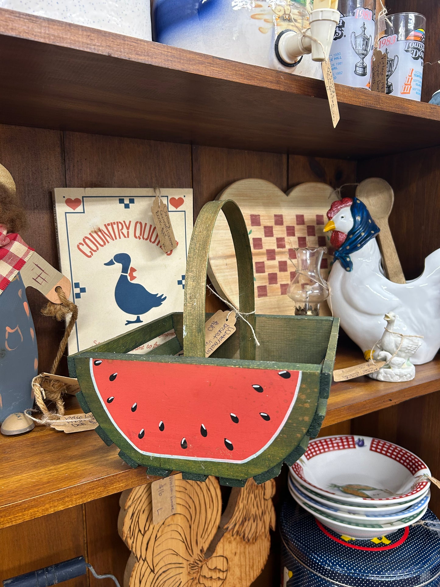 Vintage Wooden Watermelon Basket