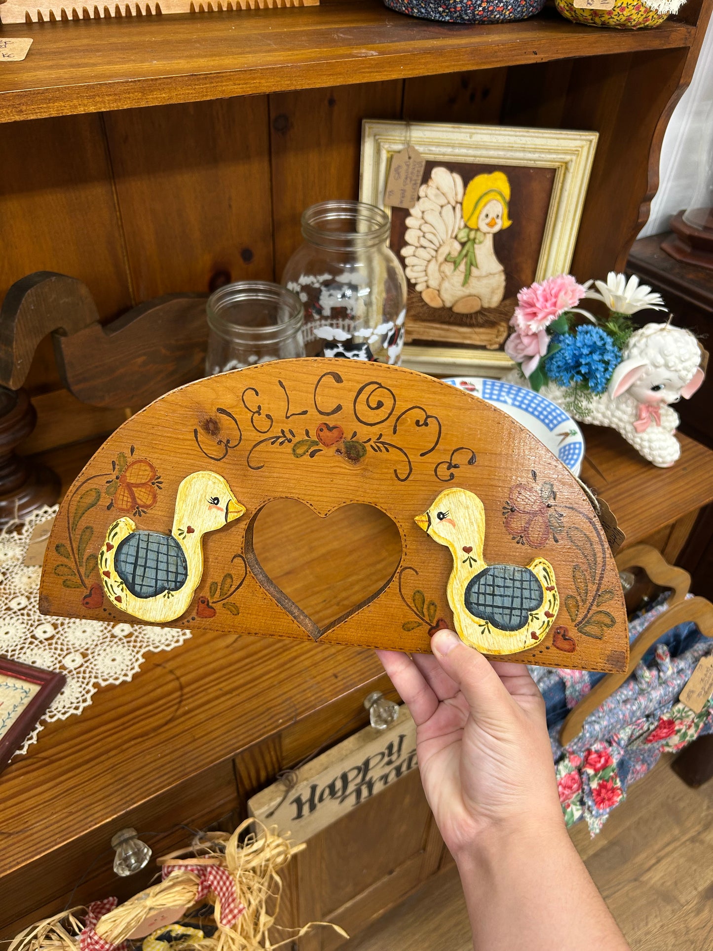 Vintage Geese Welcome Sign
