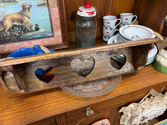 Wooden Heart Shelf